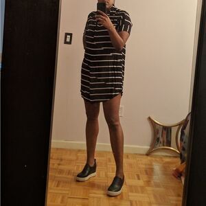 Madewell striped shirt dress